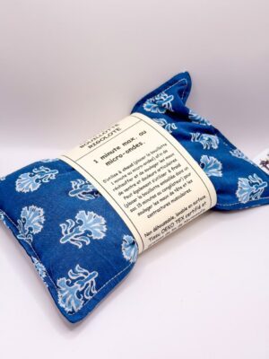 Petite bouillotte sèche - Fleurs bleues