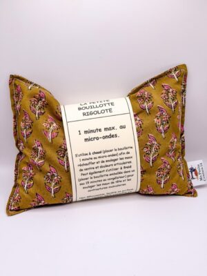 Petite bouillotte sèche - Fleurs marron