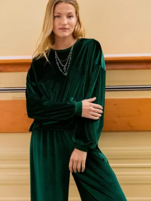 Sweat Velours - Vert Foncé