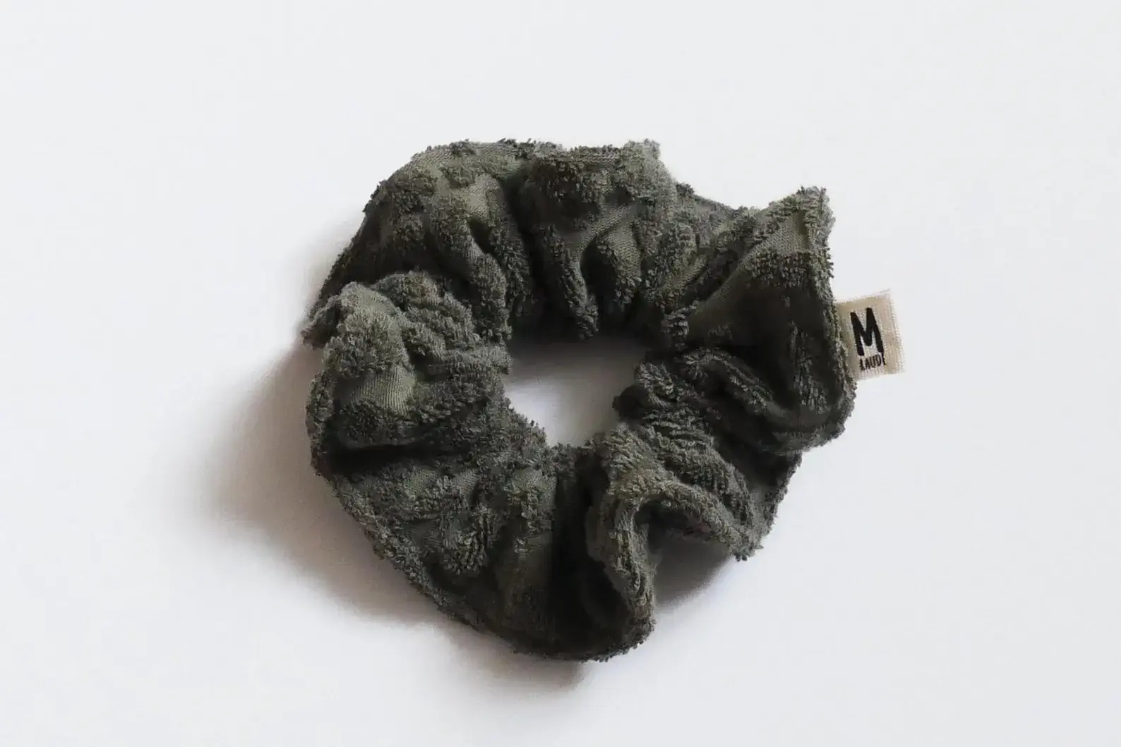 Chouchou Jacquard bouclette kaki leopard