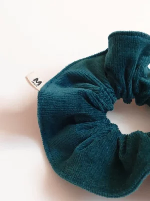 Chouchou velours milleraies canard