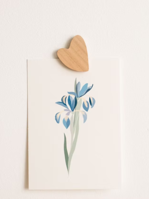 Bijou mural Coeur bois