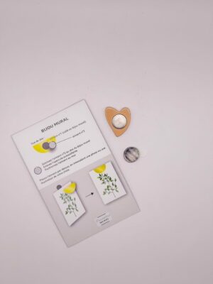 Bijou mural mini Coeur rose