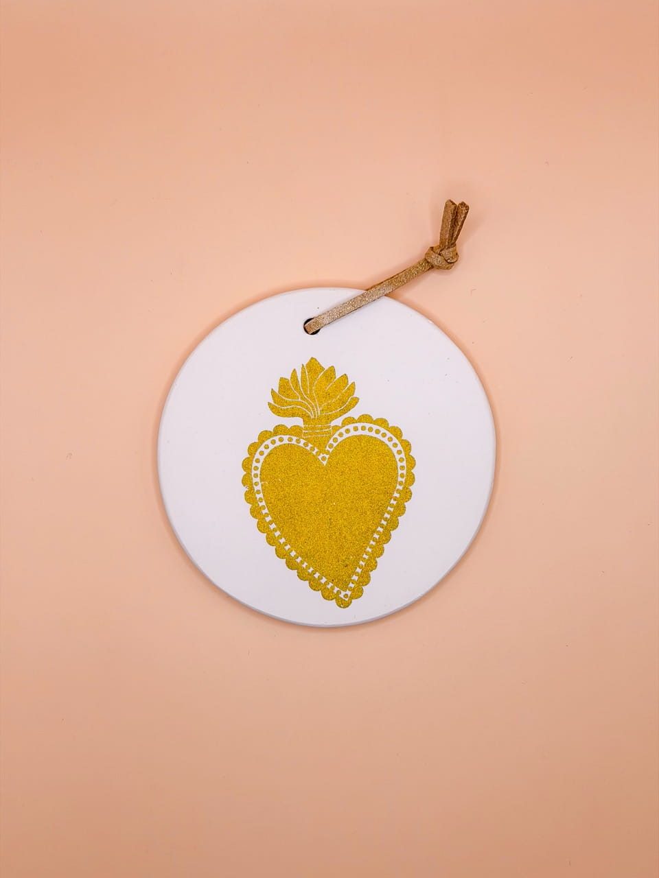 Médaillon 8 cm Exvoto doré