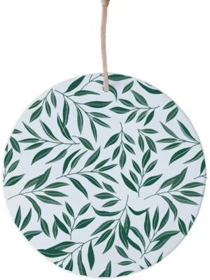 Médaillon 8 cm Flora foliage doré