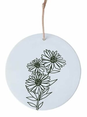 Médaillon 8 cm Marguerite doré