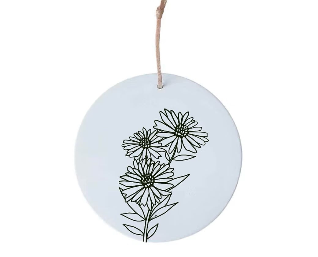 Médaillon 8 cm Marguerite doré