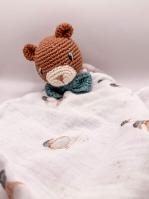 Ourson - Peluche au crochet carré