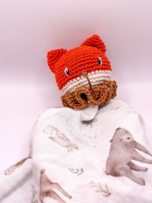Renard - Peluche au crochet carré
