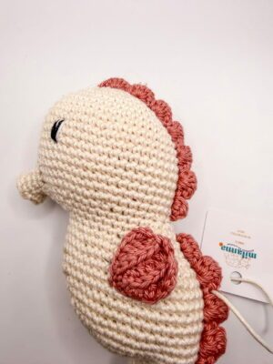 Hippocampe rose - Peluche au crochet