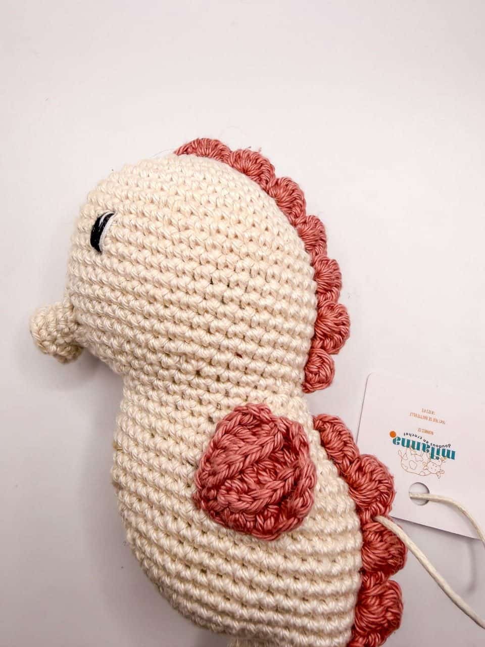 Hippocampe rose - Peluche au crochet – Image 2