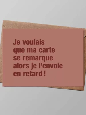 Carte Retard