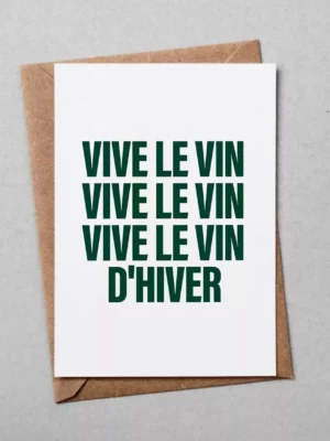 Carte Vive le vin d'hiver