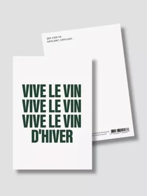 Carte Vive le vin d'hiver