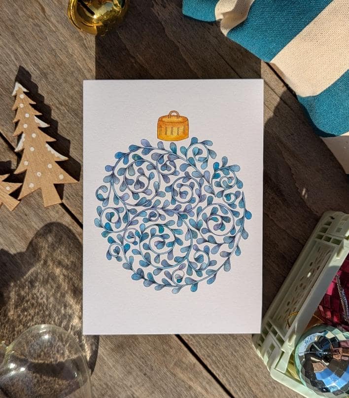 Carte Noël boule euca – Image 2