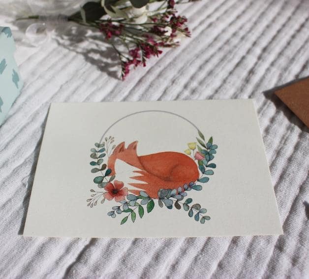 Carte Renard fleuri – Image 2