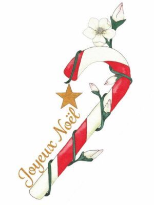 Carte Sucre d'orge fleuri