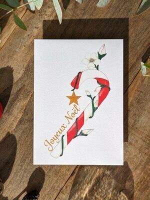 Carte Sucre d'orge fleuri