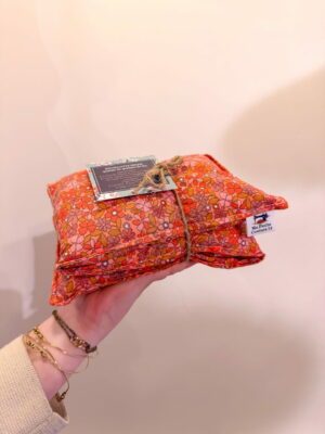 Bouillotte sèche - Petites fleurs orange