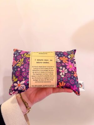 Petite bouillotte sèche - Fleurs violettes