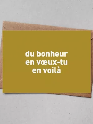 Carte du bonheur en voeux-tu