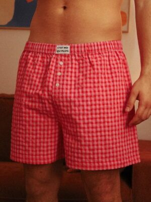 Caleçon - Vichy fraise framboise