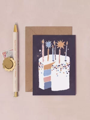 Mini carte - Anniversaire avec Gâteau