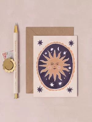 Mini carte - Soleil souriant