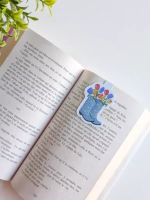 Marque-Page Magnétique – Bottes fleuries