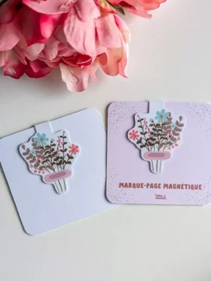 Marque-Page Magnétique – Bouquet de fleurs