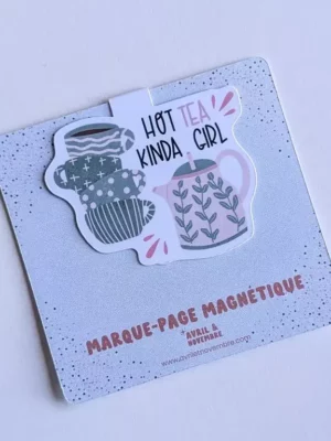 Marque-Page Magnétique – Hot tea Kinda Girl