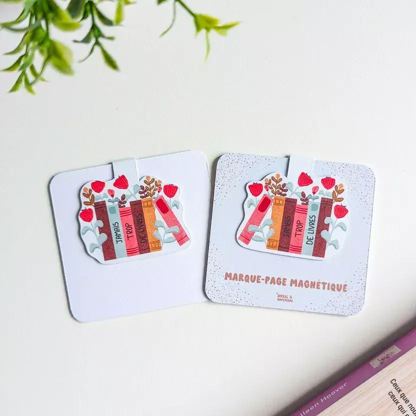 Marque-Page Magnétique – Jamais trop de livre