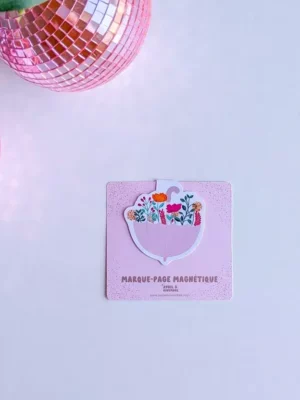Marque-Page Magnétique – Parapluie fleuri