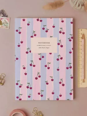Carnet pages blanches - Cerises