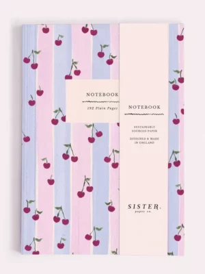 Carnet pages blanches - Cerises