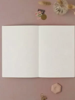 Carnet pages blanches - Bleu Medina