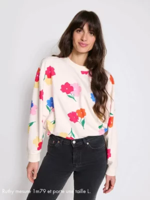 Le sweat Swann - Anémones bouquet