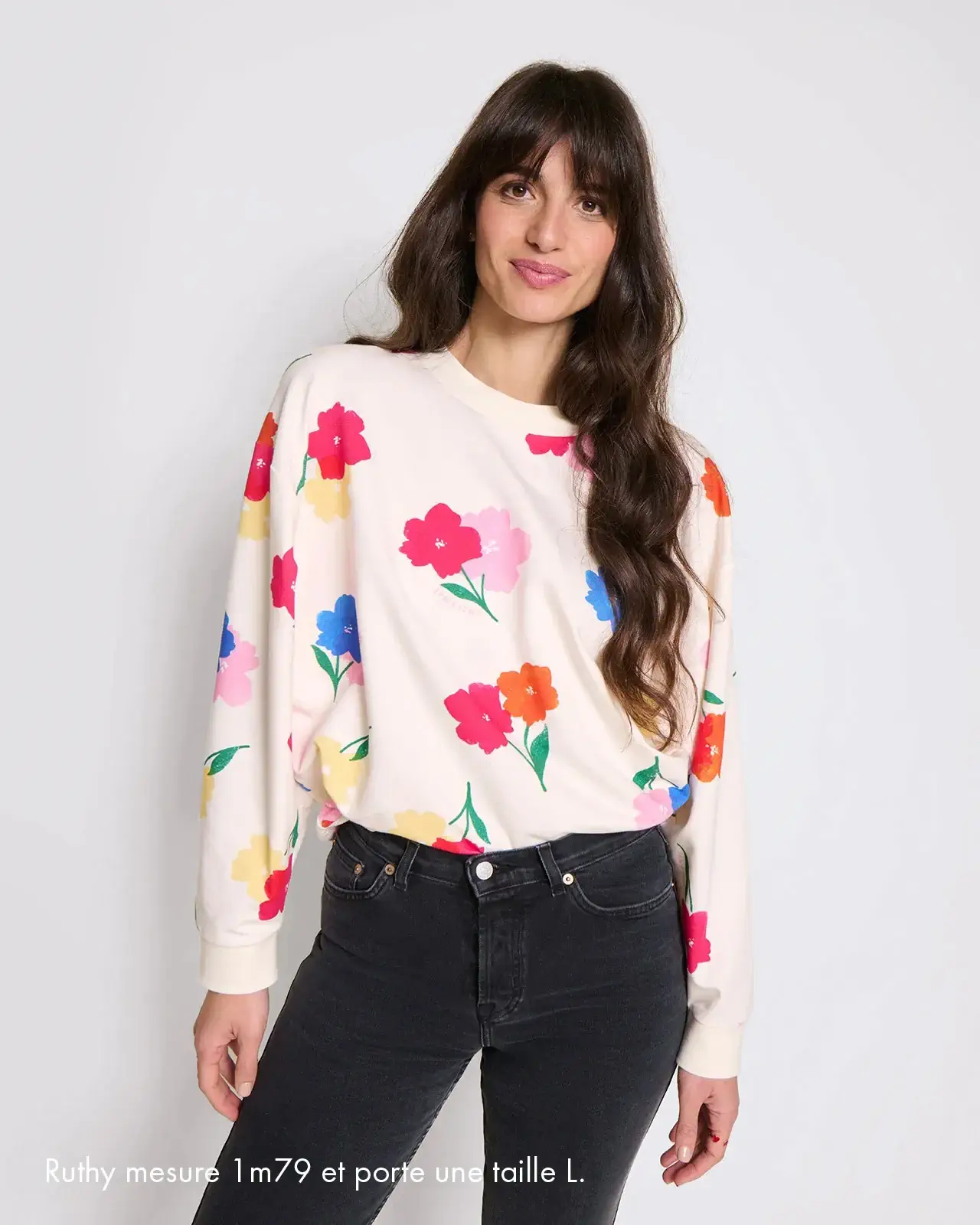 Le sweat Swann - Anémones bouquet