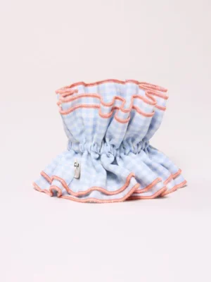 Maxi chouchou - Vichy bleu ciel orange