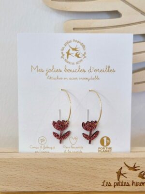 Créoles - Fleur tige