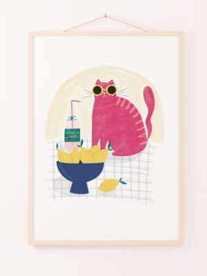 Affiche - A4 - Summer cat