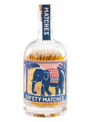 Bouteille d'allumettes - Éléphant rose