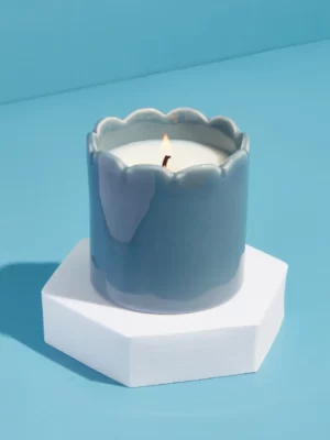 Bougie ondulée - Bleue