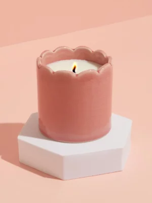 Bougie ondulée - Rose