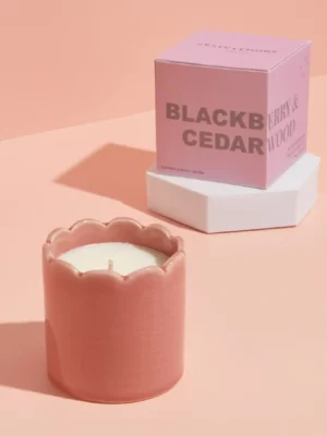 Bougie ondulée - Rose