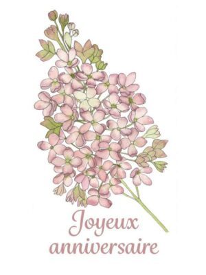 Carte Anniv' lilas