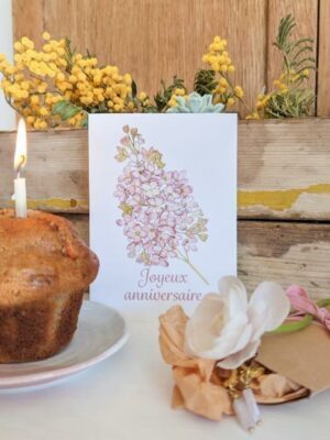 Carte Anniv' lilas