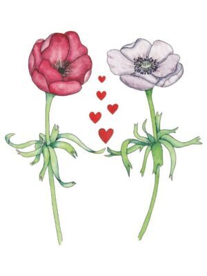 Carte Fleurs amoureuses