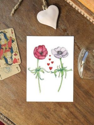 Carte Fleurs amoureuses