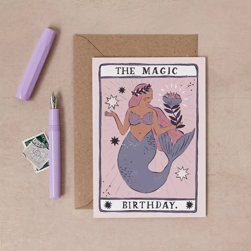 Carte - Happy Birthday - Magique sirène